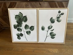 Matching Oil Eucalyptus Paintings