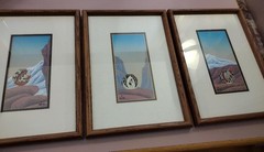 WM.“BILL“ RABBIT (1946-2012) LOT OF 4 MATCHING WATER COLOR PAINTINGS ships free