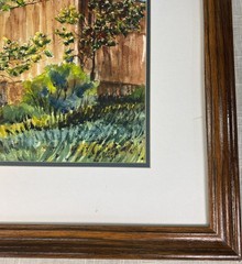 Vintage Watercolor Painting Barn Countryside Signed Original Landscape 23×19