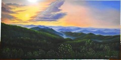 Blue Ridge Mountains North Carolina Original Signed Oil Painting Craggy Gardens