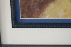 SIGNED FRAMED DOUBLE MATTED DIDIER LOURENCO COLOR PRINT „SUNSET AMONG THE TREES“