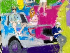 Tailgate Party, Man Cave Art (Original Acrylic Painting on Wood)