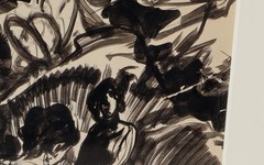JOHN EDWARD COSTIGAN Original Ink and/or mixed media Painting of Bathers, As IS