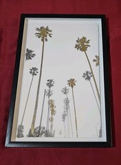 Marmont Hill Gold Black Palm Trees Framed Painting Print; Minor Frame Damage