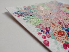 5×7 bright colorful flower abstract painting rose textured love gallery wall art