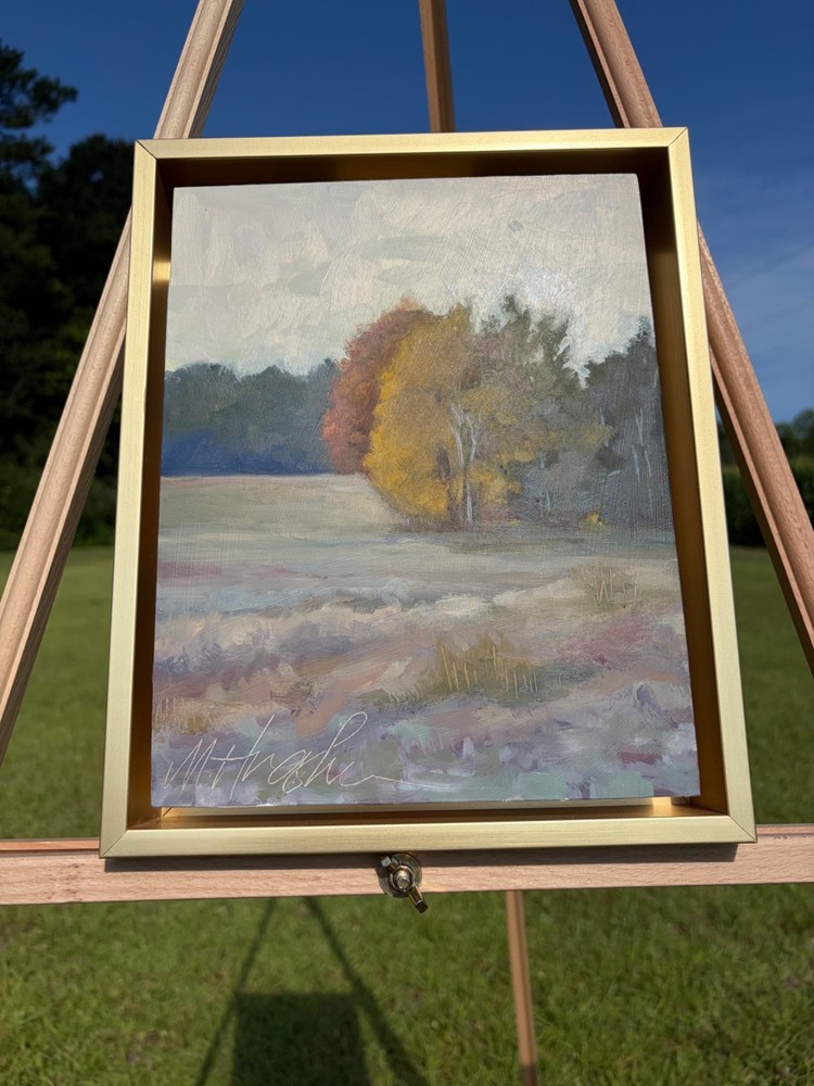 Original Oil Painting in floating frame by Mississippi Artist Maria Hughes