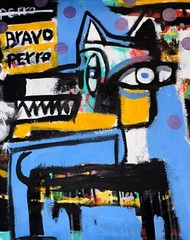 Fernando Villanueva, „Perro Bravo“ Original Painting, 24″x36″ 2014