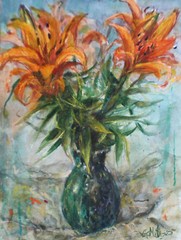 GERRY MILLER.Original Artwork Flowers Watercolour on Paper.24x32cm.No Frame.