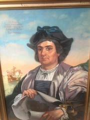Christopher Columbus 1992 Oil Painting Signed Illegibly By Russian Artist