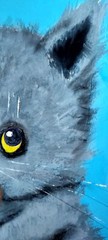Original Oil Painting Kitty Wall Art Animal Cat Portrait 13×15 inches