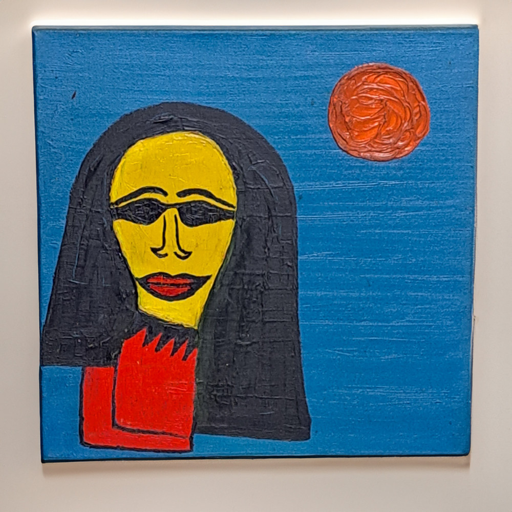 Original Outsider Art Painting Lady Lynn Vietnam Veteran