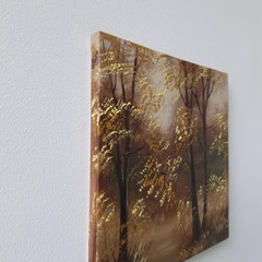 Radiant Autumn Forest Original Oil Painting Impressionist Landscape Wall Art