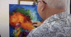 Leonid Afremov BLUE LIGHTS AT NIGHT 30″x24″ LIMITED EDITION GICLEE ORIGINAL