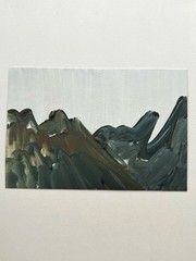Iceland Painting Minimalist Landscape Mini Framed Art Icelandic Highlands Hills
