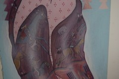 Waylon Gary White Deer Painting „Hoofbeats in the Wind“ Choctaw Native American