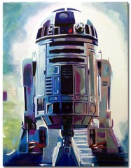 Oil Painting on Canvas Art-Star Wars – R2-D2 *100% HAND PAINTED*