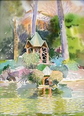Nice France ORIGINAL Watercolor Landscape Painting Contemporary Realism Wall Art