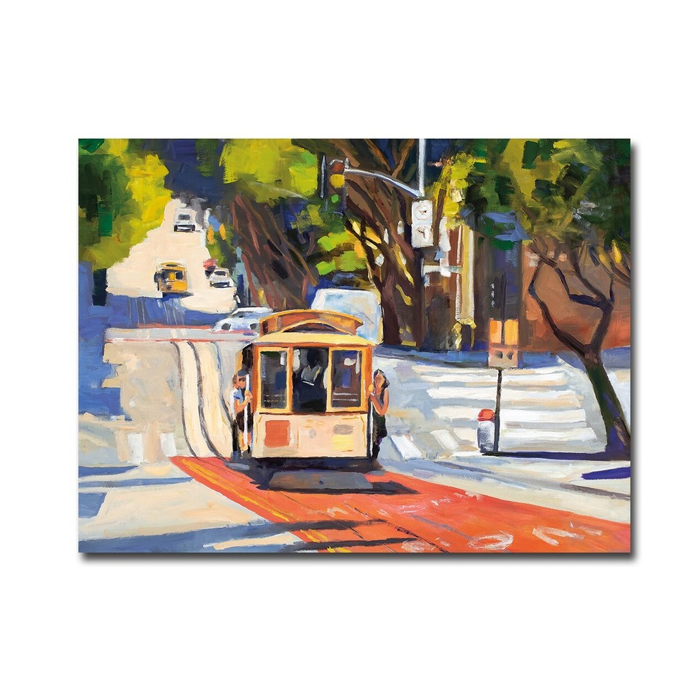 Cable Car Powell by Scott Cilmi Gallery-Wrap Canvas Giclee Art (30 in x 40 in)