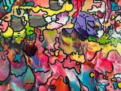 Original Abstract Painting Serg Graff „The Magical Cat“ Fantasy Surreal Art, COA