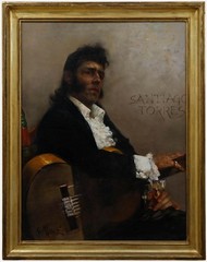 Giacomo Moretti (1939) – 20th Century Oil, Portrait of Santiago Torres