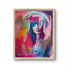 @FearlessPaints Abstract Rainbow Surreal Woman 24×30 Canvas Original Painting