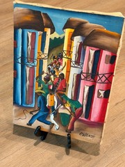 Original Caribbean Painting – Dance Parade on Stretched Canvas – Artist Signed