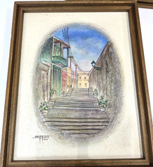 Berros Puerto Rico Acrylic Painting Textured on Canvas Lot of 2 Vintage ’80s
