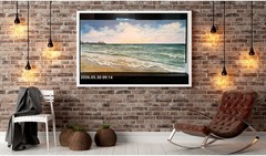 Art 48″/24″ Summer on the beach, Oil Painting Stretched Canvas