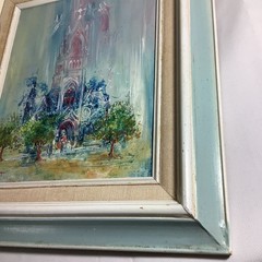 Framed Cathedral, Angels, Pastels, and Landscape 8×10 Artwork