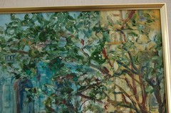 ORIGINAL FRAMED OIL PRADO BOULEVARD SCENE OLD HAVANA, CUBA ARTIST: HECTO VIDAL