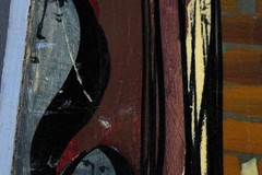 Silvestri Giorgio MODERNIST ABSTRACT OIL PAINTING ON PANEL Signed Dated 62