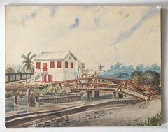 Vintage Robert S Reyes? Watercolor Painting On Board 14”x 11” British Honduras