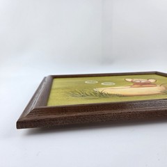 Framed Mouse Bath Painting Mid Century Style Signed 13×16″ Whimsical