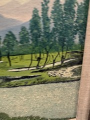 VAN GOGH STYLED ORIGINAL ART FIELDS HOUSES NATURE FRMD SKY