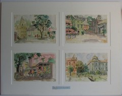 Martha Watson Sauer FOUR PAINTINGS Bucks County PA Key West FL Impressionist WPA