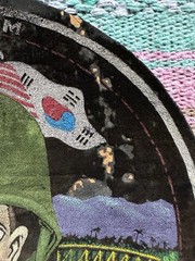 Vintage Vietnam War Big Eye GI Army Velvet Painting Cam Ranh Bay 1967-68 Keane