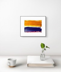 Original Abstract Expressionism 5X7 Paper Colorful Unique Handmade Signed 10