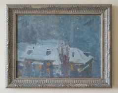 Artistic Impressionisn Landscape Original Art Painting Framed on canvas 30×40 cm