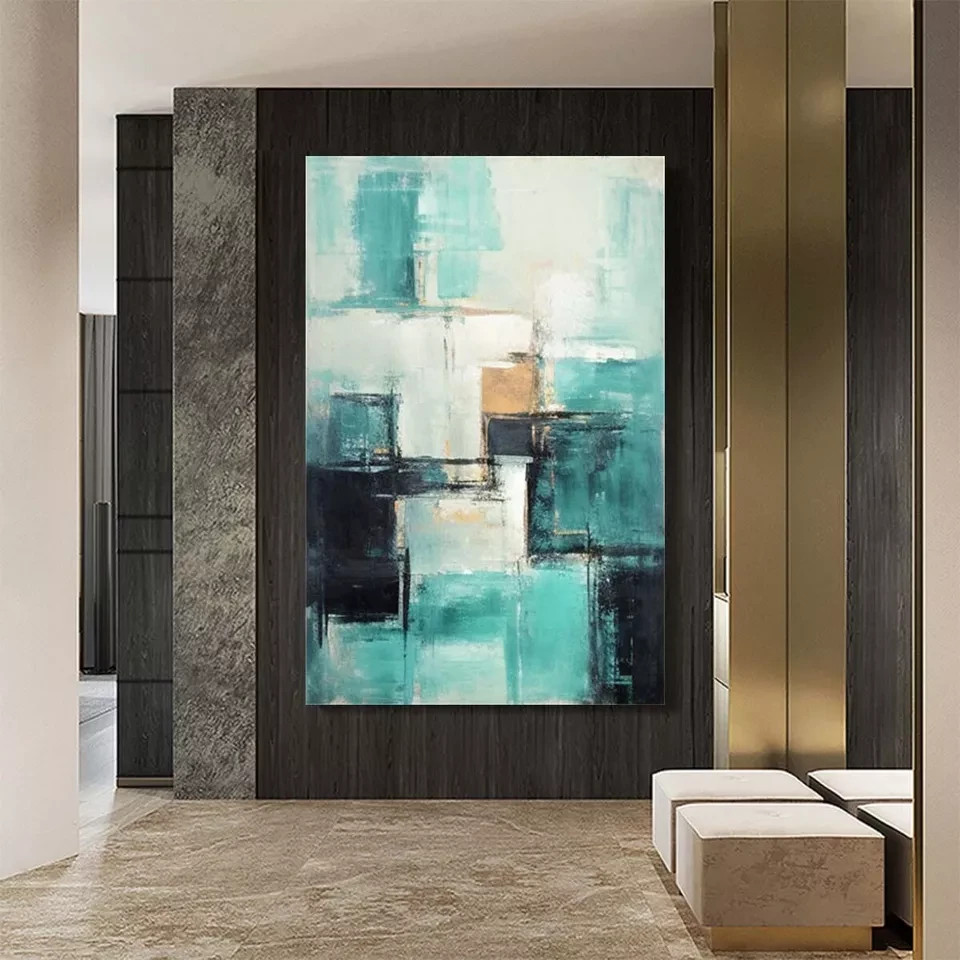 MQ590 Stretched Canvas Frame / Unframed Handmade Abstract Oil Painting Art