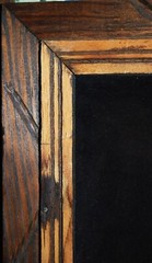 Vtg NATIVE AMERICAN WOLF Original BLACK VELVET OIL PAINTING Carved Wood Frame