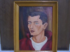 JAMES DEAN ORIGINAL PAINT FRAMED ART by JANICE ULM 1950’S MOVIE STAR