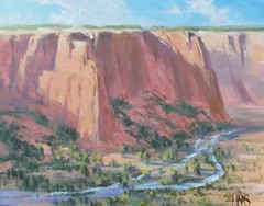 TOM HAAS painting ‚Canyon Light‘ oil 11×14 Canyon de Chelly Arizona desert