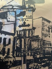 Original Media Painting 29.5” X 24” 125th Street Harlem NYC. Artwork. Signed