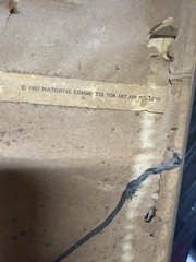VINTAGE 1920’s. MONA LISA PAINTING Original Frame Authentication Slip And Frame