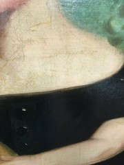 Antique Large 19th C Portrait Painting of a Young Girl, c 1830-Price Drop!