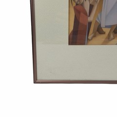 Lynne Cannoy Original Pastel Painting Cubist Social Realism Oil Rig Art 13×20