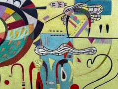 WASSILY KANDINSKY PAINTING OIL ON CANVAS RUSSIAN PAINTER GEOMÉTRIC ABSTRACT ART.