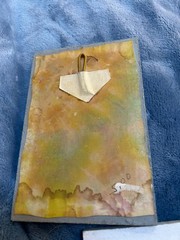 SALE! signed G Sherman 1960s mod eames era zodiac painting Aquarius