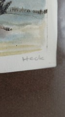 German artist Heck. Watercolor. Original 1990-2000