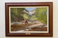 Oil Painting Mark Ogle Glacier National Park Landscape Native American Western